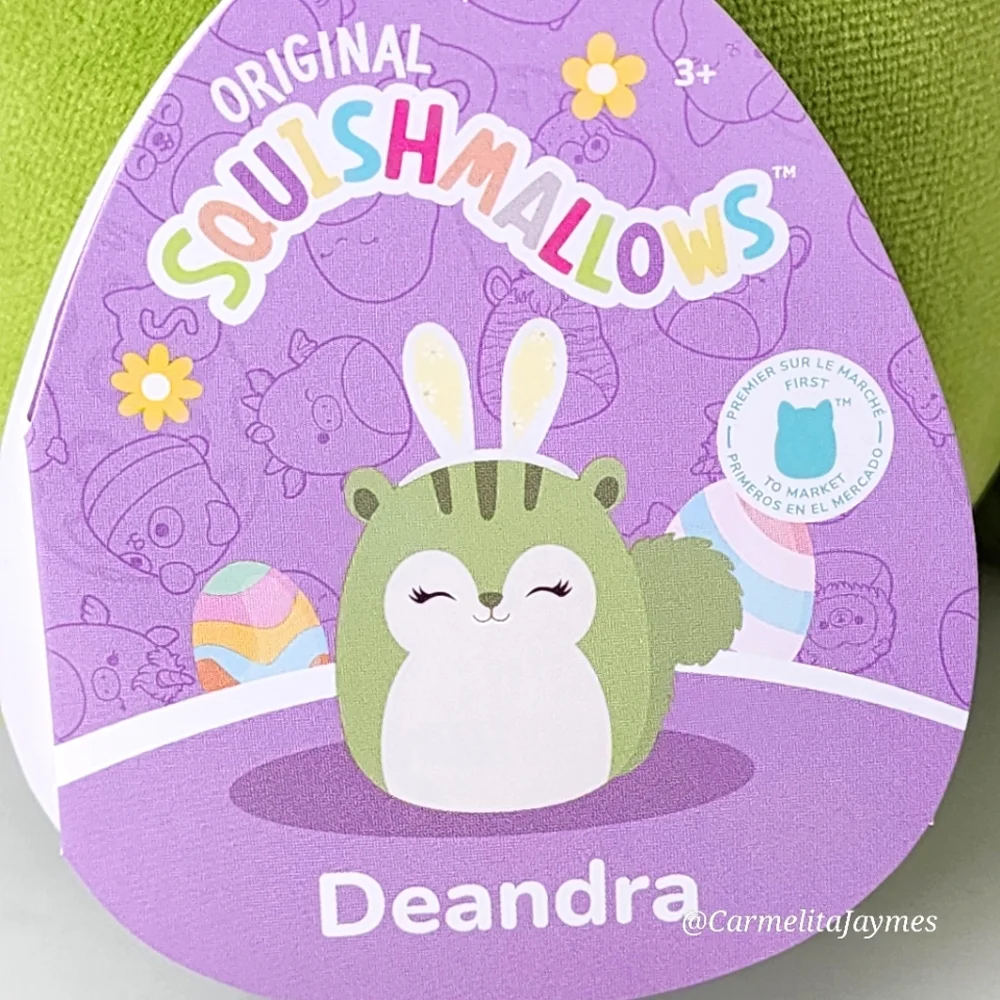 🐣 DEANDRA 🐿️ FTM Green Squirrel Yellow Daisy Ears Easter 2025 Squishmallow NWT
